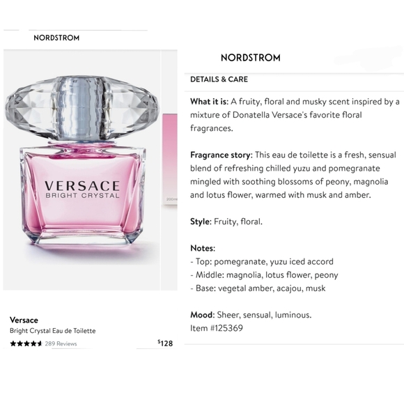 Versace Bright Crystal Eau de Toilette 3.0 fl oz - Picture 3 of 12